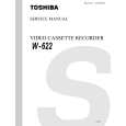 TOSHIBA W622 Instrukcja Serwisowa