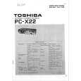 TOSHIBA PCX22 Instrukcja Serwisowa